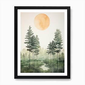 Watercolour Of Sinharaja Forest Reserve   Sri Lanka 0 Art Print