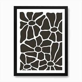 Black And White Flowers 2 Art Print