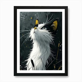 Cat In The Grass Art Print