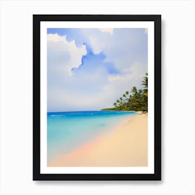 Seven Mile Beach 2, Jamaica Watercolour Art Print