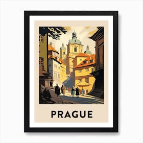 Prague 2 Vintage Travel Poster Art Print