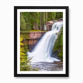 Amnicon Falls State Park Waterfall, United States Realistic Photograph (1) Art Print