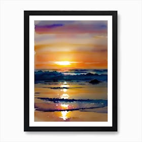 Sunset At The Beach 23 Art Print