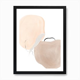 Neutral Abstract Shapes Art Print