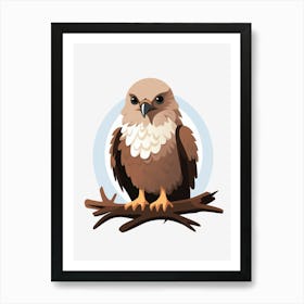 Baby Animal Illustration  Eagle 1 Art Print
