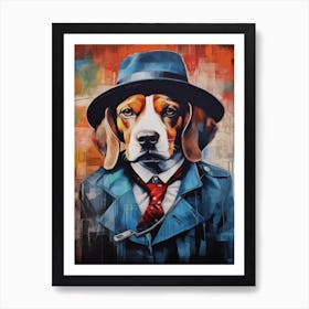 Gangster Dog Beagle Art Print