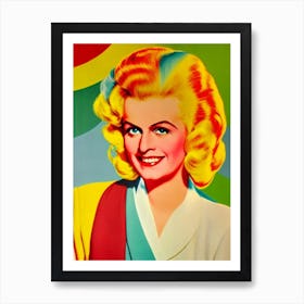 Jean Harlow Colourful Pop Movies Art Movies Art Print