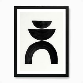 Black And White Abstract Painting 1 Art Print