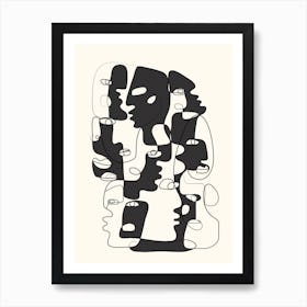 Abstract Faces 12 Art Print