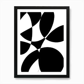 Abstract Black And White 1 Art Print