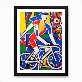 Triathlon In The Style Of Matisse 2 Art Print