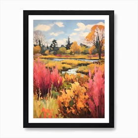 Autumn Gardens Painting Chicago Botanic Garden 1 Art Print