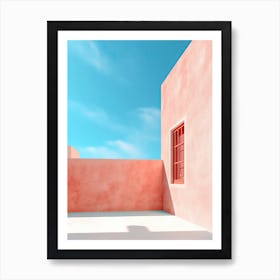Coral Building Summer Photography Art Print
