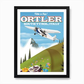 Ortler South Tyrol Italy Travel poster Art Print