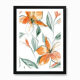 Orange Flowers 18 Art Print