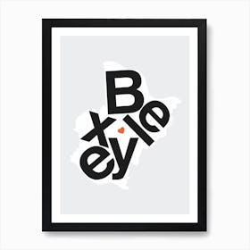 Bexley Type Map Art Print
