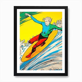 Surfing Pop Art 3 Affiche