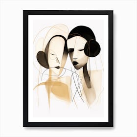 'Sisters' Love' Abstract Art Print