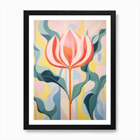 Tulip 3 Hilma Af Klint Inspired Pastel Flower Painting Art Print
