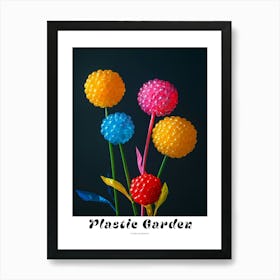 Bright Inflatable Flowers Poster Globe Amaranth 2 Art Print