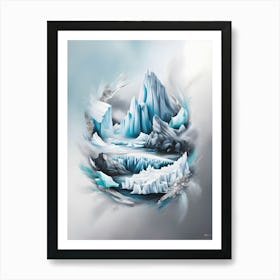 Icebergs 3 Art Print