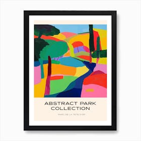 Abstract Park Collection Poster Parc De La Tete D Or Lyon France 1 Art Print