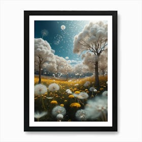 Dandelion Field Art Print