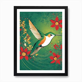 Hummingbird VECTOR ART  Art Print