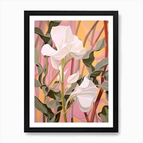 Sweet Pea 1 Flower Painting Art Print