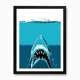 Jaws movie poster 1 Art Print