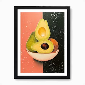 Art Deco Avocado Bowl 2 Art Print