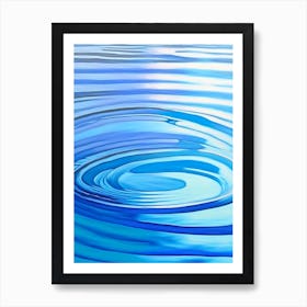 Water Ripples Lake Waterscape Marble Acrylic Painting 1 Art Print