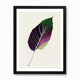 Basil Leaf Abstract Art Print