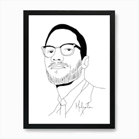 Malcolm X Civil Rights Activist legend Art Print