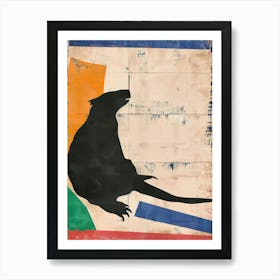 Beaver 2 Cut Out Collage Art Print