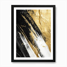 Abstract Gold And Black Painting 29 Poster