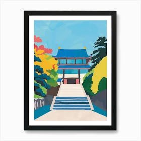 Nijo Castle Kyoto 6 Colourful Illustration Art Print