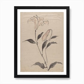 Flower, Album Of Sketches By Katsushika Hokusai And His Disciples, Katsushika Hokusai Art Print