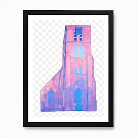 Church Tower Sticker, Piet Mondrian Art Print