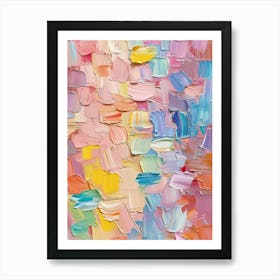 Pastels Impasto Paint Brush Strokes 1 Art Print