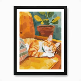 Orange Cat Art Print