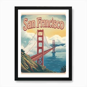 Aihrgdesign A Vintage Travel Poster Of San Francisco 1 Art Print