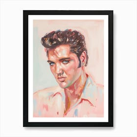 Elvis Presley Portät, King of Rock ’n’ Roll, Pastel Malerei Art Print