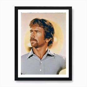 Chuck Norris Retro Collage Movies Art Print