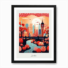 Poster Of London, Illustration In The Style Of Pop Art 4 Poster