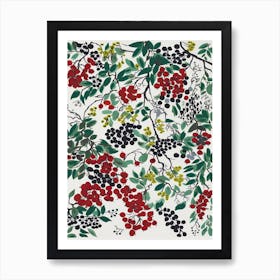 Redcurrant Fruit Drawing 4 Art Print