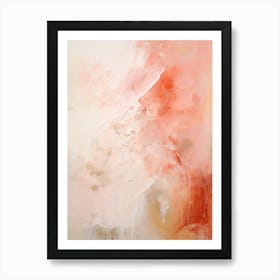 Pink And Orange, Abstract Raw Painting 3 Art Print