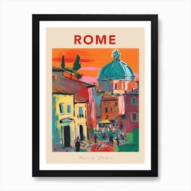 Rome Italia Travel Poster Art Print
