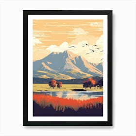 Mount Ararat Retro Poster 4 Art Print