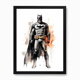 Batman Watercolor Painting (10) Art Print